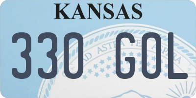 KS license plate 330GOL