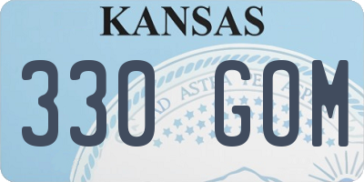 KS license plate 330GOM