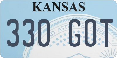 KS license plate 330GOT