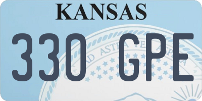 KS license plate 330GPE