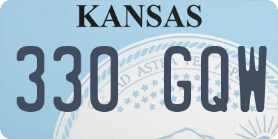 KS license plate 330GQW
