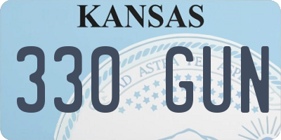 KS license plate 330GUN