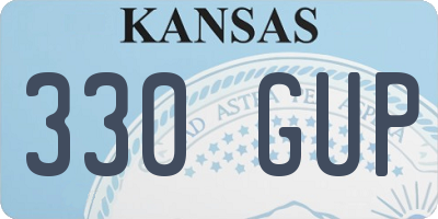 KS license plate 330GUP