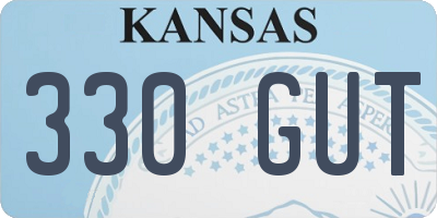 KS license plate 330GUT