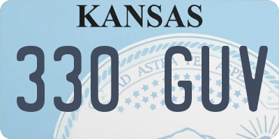 KS license plate 330GUV