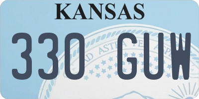 KS license plate 330GUW