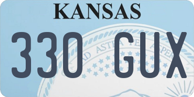 KS license plate 330GUX