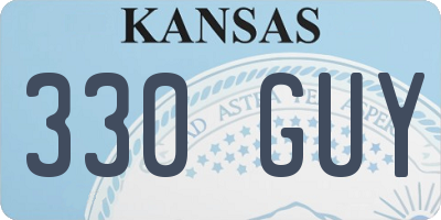 KS license plate 330GUY