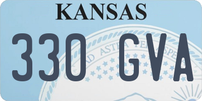 KS license plate 330GVA