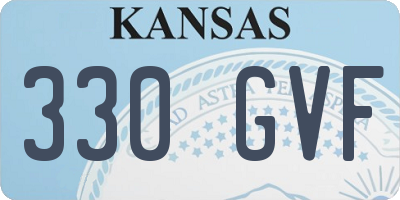 KS license plate 330GVF