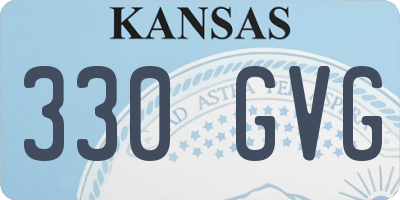 KS license plate 330GVG