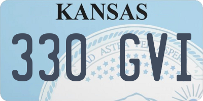 KS license plate 330GVI