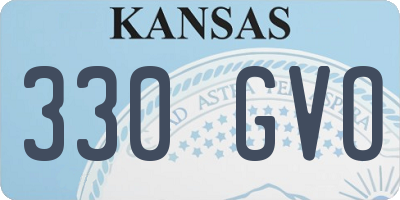 KS license plate 330GVO