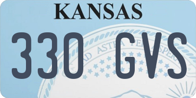 KS license plate 330GVS