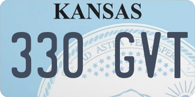 KS license plate 330GVT