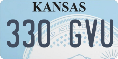 KS license plate 330GVU