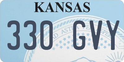 KS license plate 330GVY