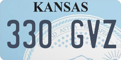 KS license plate 330GVZ