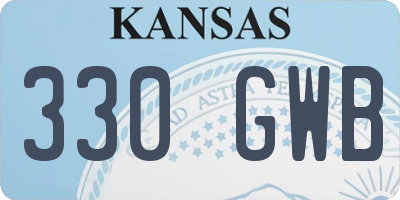 KS license plate 330GWB