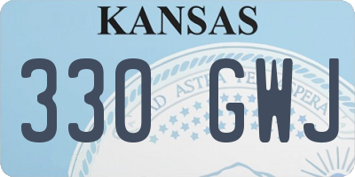 KS license plate 330GWJ