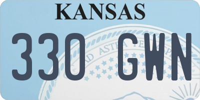 KS license plate 330GWN