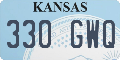 KS license plate 330GWQ