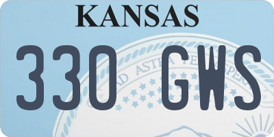 KS license plate 330GWS