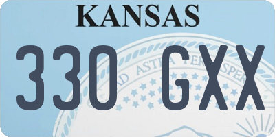 KS license plate 330GXX