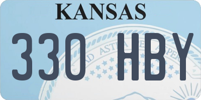 KS license plate 330HBY