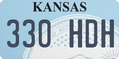 KS license plate 330HDH