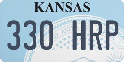 KS license plate 330HRP