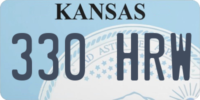 KS license plate 330HRW