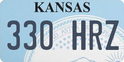 KS license plate 330HRZ