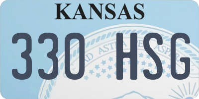 KS license plate 330HSG