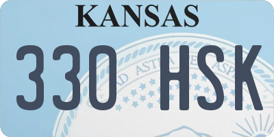 KS license plate 330HSK