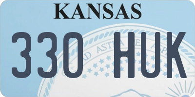 KS license plate 330HUK