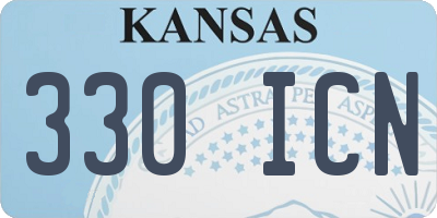 KS license plate 330ICN