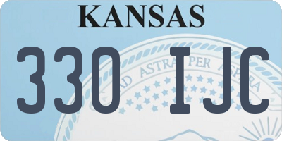 KS license plate 330IJC
