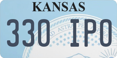 KS license plate 330IPO