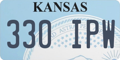 KS license plate 330IPW