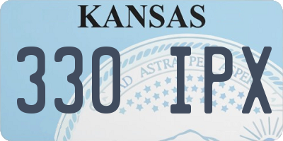 KS license plate 330IPX