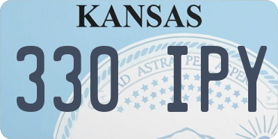 KS license plate 330IPY
