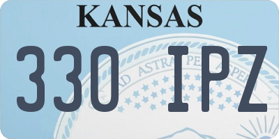 KS license plate 330IPZ