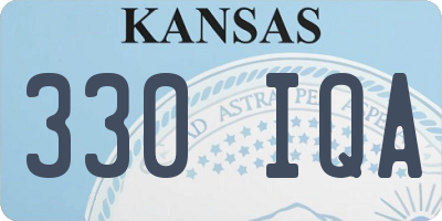 KS license plate 330IQA