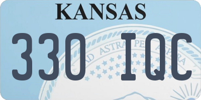 KS license plate 330IQC