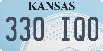KS license plate 330IQO
