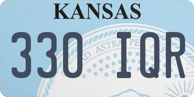 KS license plate 330IQR