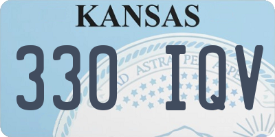 KS license plate 330IQV