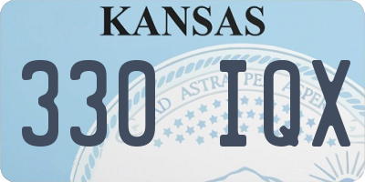 KS license plate 330IQX