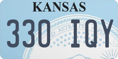 KS license plate 330IQY